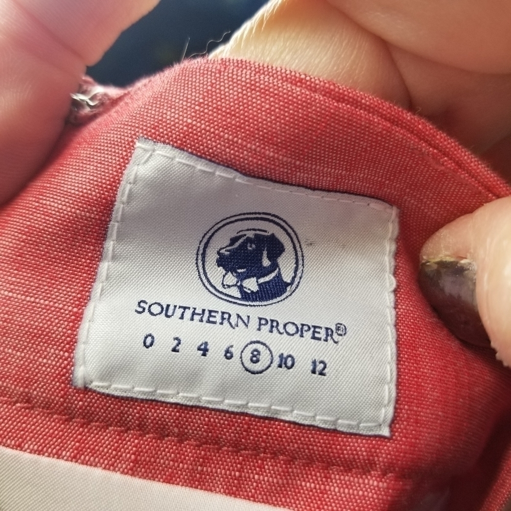 Southern Proper red cotton preppy shorts - Picture 8 of 10